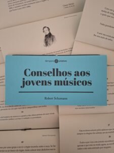 Conselhos para jovens músicos, de Robert Schumann - plaquete da Têmpora Criativa